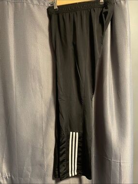 adidas Black Jogger Pants with White Triple Stripe